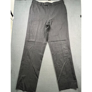 Brooks Brothers Pants Men 34x32 Black 100% Wool Madison‎ Dress Trousers